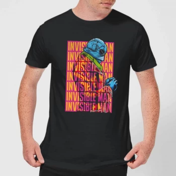 Universal Monsters Invisible Man Retro Mens T-Shirt - Black - 5XL