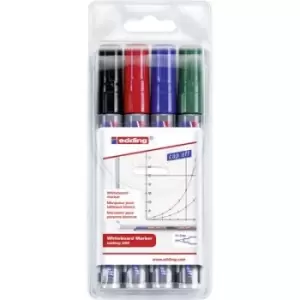 Edding 4-250-4 edding 250 whiteboard marker Whiteboard marker Black, Blue, Red, Green 4 pcs/pack