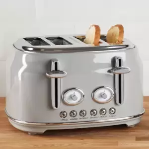 Dunelm Retro 4 Slice Grey Toaster