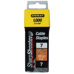 Stanley 12mm Round Cable Staples X 1000