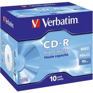 Verbatim 10x Blank CD-R 800MB Jewel Case