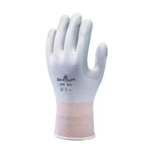 Nitrile Coated Grip Gloves, Grey/White, Size 6