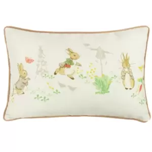 Classic Peter Rabbit Rectangular Cushion Natural, Natural / 35 x 50cm / Polyester Filled