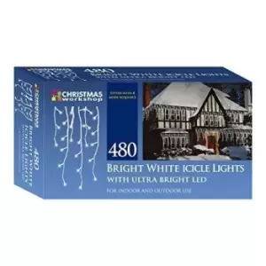 Christmas Workshop 480 LED Icicle Chaser Lights - White