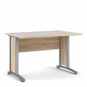 Prima Desk with Silver Legs 120cm, Oak