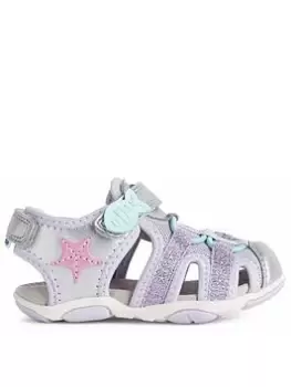 Geox Baby Girls Agasim Sandal, Silver, Size 8.5 Younger
