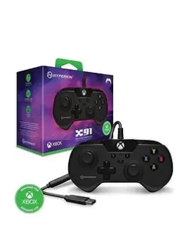 Hyperkin X91 Wired Controller For Xbox One, Series X/S, Windows 10, 11 - Black