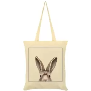 Inquisitive Creatures Hare Tote Bag (One Size) (Cream) - Cream
