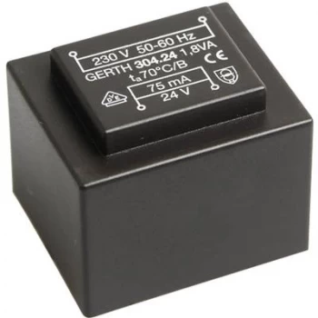 PCB mount transformer 1 x 230 V 1 x 21 V AC 1.80 VA 85 mA