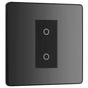 BG Evolve Master Black Chrome 2 Way Single Touch Dimmer Switch - 200W