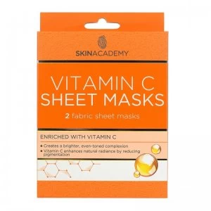 Skin Academy Vitamin C 2 Sheet Masks