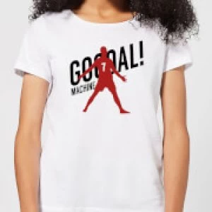 Goal Machine Womens T-Shirt - White - 5XL
