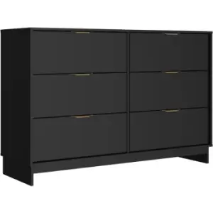 Out & out Maren Double Chest of Drawers- Black