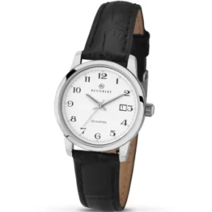 Ladies Accurist Womens Leather Strap Watch