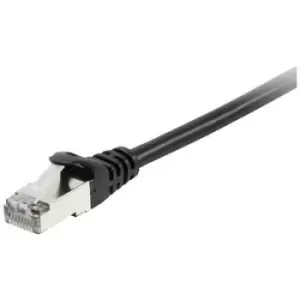 Equip 605599 RJ45 Network cable, patch cable CAT 6 S/FTP 20.00 m Black gold plated connectors