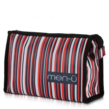 men-u Stripes Toiletry Bag - Blue/Red/White