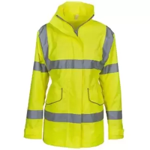 Yoko Womens/Ladies Executive Hi-Vis Jacket (XL) (Yellow) - Yellow