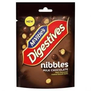McVities Digestives Nibbles Milk Chocolate In Resealable Packet 120g