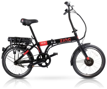 Zinc 20" Folding Electric Eco Commuter Bike - Black/Red