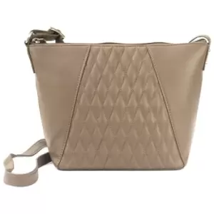 Womens/Ladies Alegra Quilted Handbag (One size) (Taupe) - Eastern Counties Leather