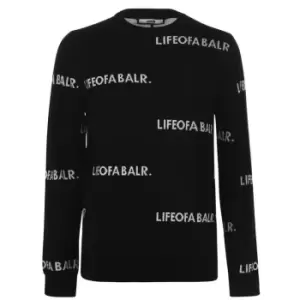BALR All Over Lifeofabalr Knitted Sweater - Black