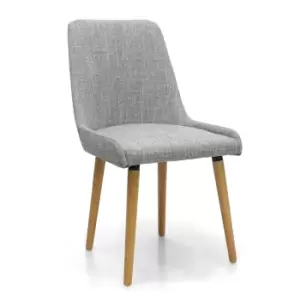 Shankar Grey Weave Linen Effect Capri Dining Chair