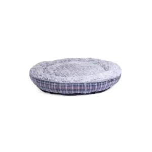 Petface Dove Grey Check Donut Pet Bed