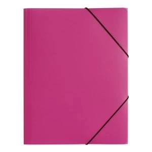 Pagna A4 Elasticated Folder Dark Pink Pack of 10 2161334