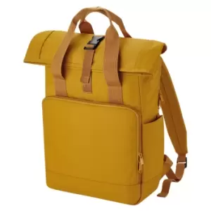 Bagbase Unisex Adult Roll Top Recycled Twin Handle Backpack (One Size) (Mustard Yellow)