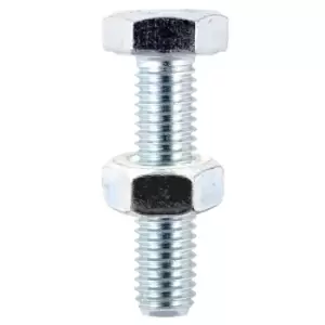 Hexagon Set Screws and Nuts Zinc Plated M12 50mm Pack of 18