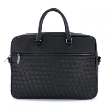 Dune 'Norring' Woven Briefcase - black