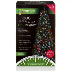 Multi Action TreeBrights - Cluster Tree Lights - 1000 LED - Multi Colour - Multi Colour - Premier