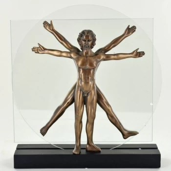 Vitruvian Man Cold Cast Bronze Sculpture