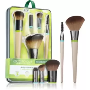 EcoTools Interchangeables Daily Essentials Make-up Brush Set with Pouch