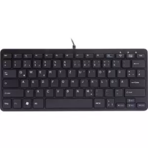 R-GO Tools Compact (RGOECQZB) Corded Keyboard German, QWERTZ, Windows Black