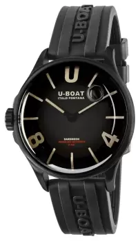 U-Boat 9019 Darkmoon 40mm Black IPB Black Strap Watch