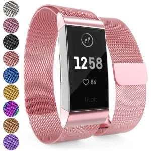 Yousave Activity Tracker Milanese Metal Strap - Rose Pink