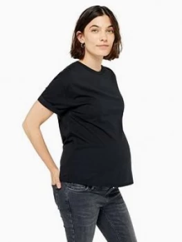 Topshop Maternity Curve Hem T-Shirt - Black, Size 8, Women