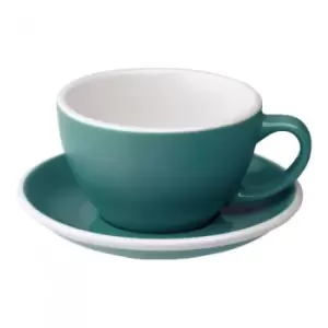Cafe Latte cup with a saucer Loveramics Egg Teal, 300ml