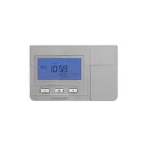 Sangamo Electronic Programmable Room Thermostat Silver - CHPRSTATDPS