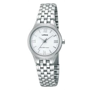 Lorus RRS01UX9 Ladies Wrapped Bracelet Dress Watch with White Dial
