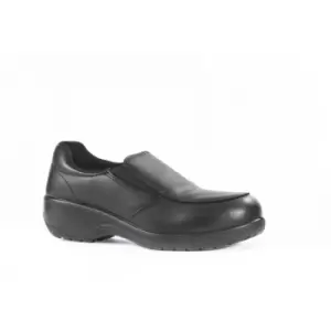 Rock Fall VX530 Topaz Womens Fit Black Slip on Safety Shoe Size 8