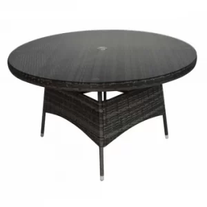 Charles Bentley Rattan Dining Table 6 Seater, Grey