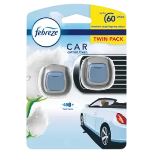 Febreze Car Clip Twin Pack Cotton - wilko
