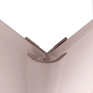 Splashwall Pale pink Panel external corner joint (W)400mm (T)3mm