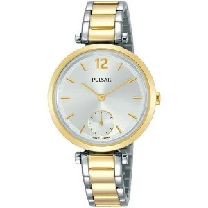 Pulsar PN4064X1 Ladies Two Tone Dress Bracelet Silver Dial With Sub Dial 50M Watch