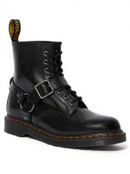 Dr Martens 1460 Harness Ankle Boots - Black, Size 7, Women