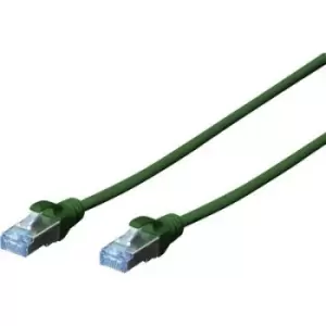 Digitus DK-1531-100/G RJ45 Network cable, patch cable CAT 5e SF/UTP 10.00 m Green