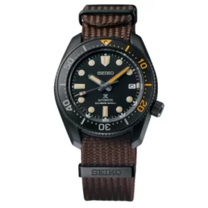 PRE-ORDER Seiko Prospex Black Series Heritage Collection 1968 Recreation Automatic Black Dial Brown Textile Strap Mens Watch SPB255J1 (Available 1st