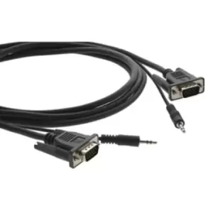 Kramer Electronics 15-pin HD + 3.5mm Audio Micro Cable 1.8 m VGA (D-Sub) + 3.5mm Black